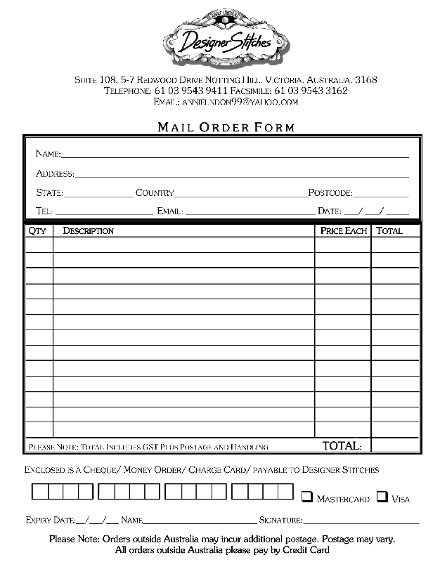 New Order Form